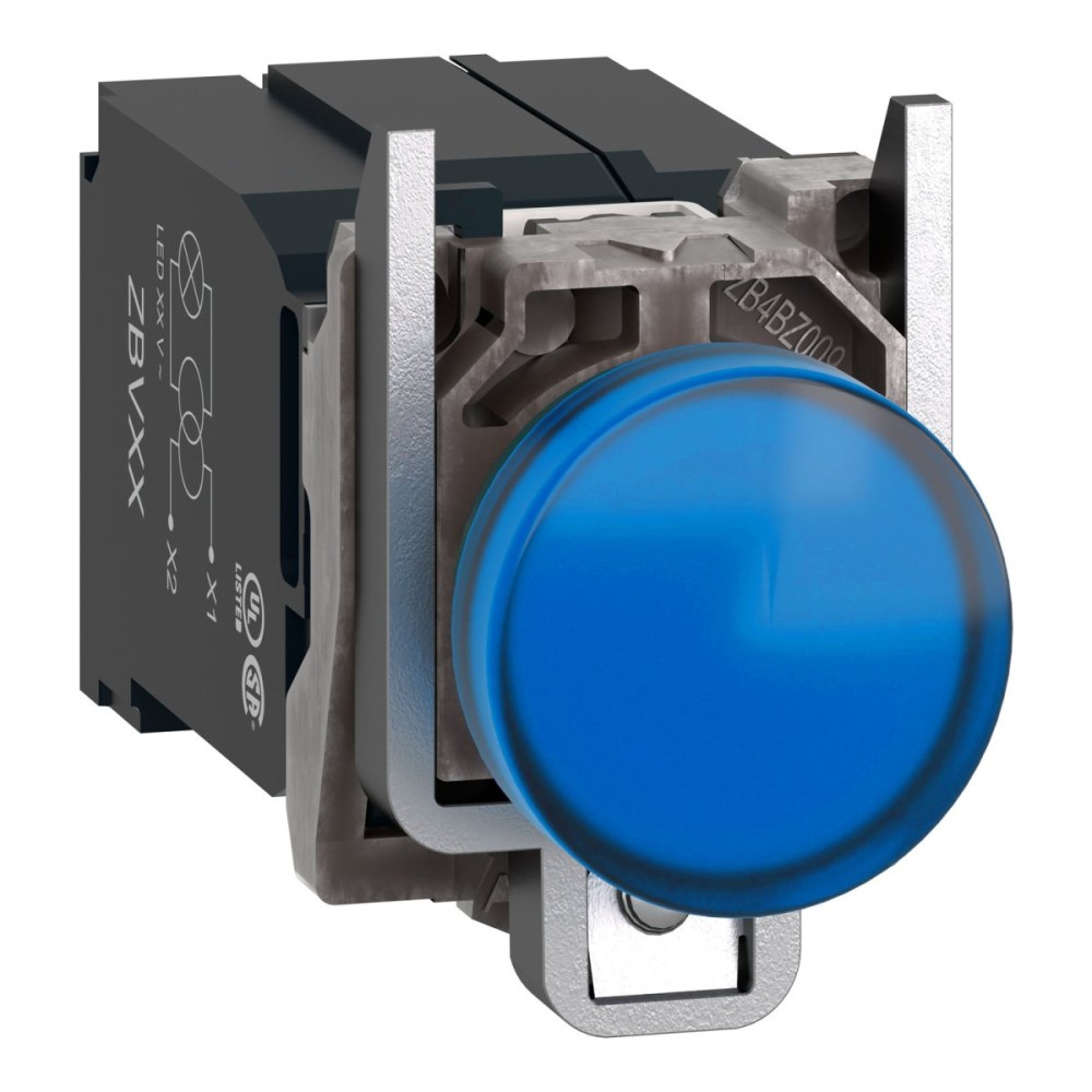 Pilot Light metal blue LED lens 400V