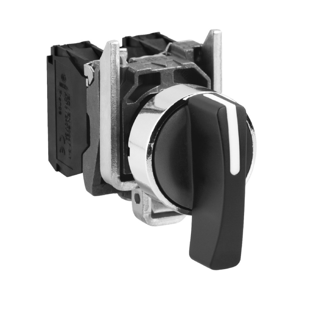 Sel Switch metal hand 3pos center 2NO