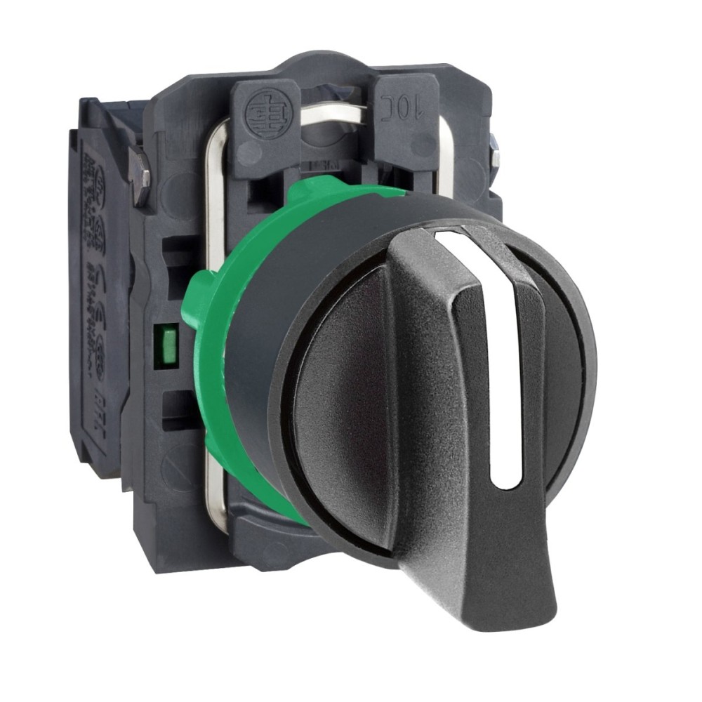 Sel Switch plast black 3pos stay put 2NO