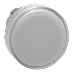 Pilot Light metal white plain lens LED