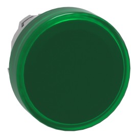 Pilot Light metal green plain lens LED