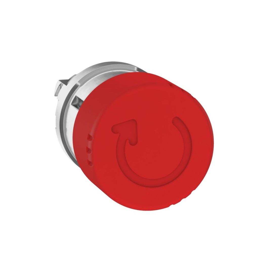 Head E.stop metal red mushr 30mm turn