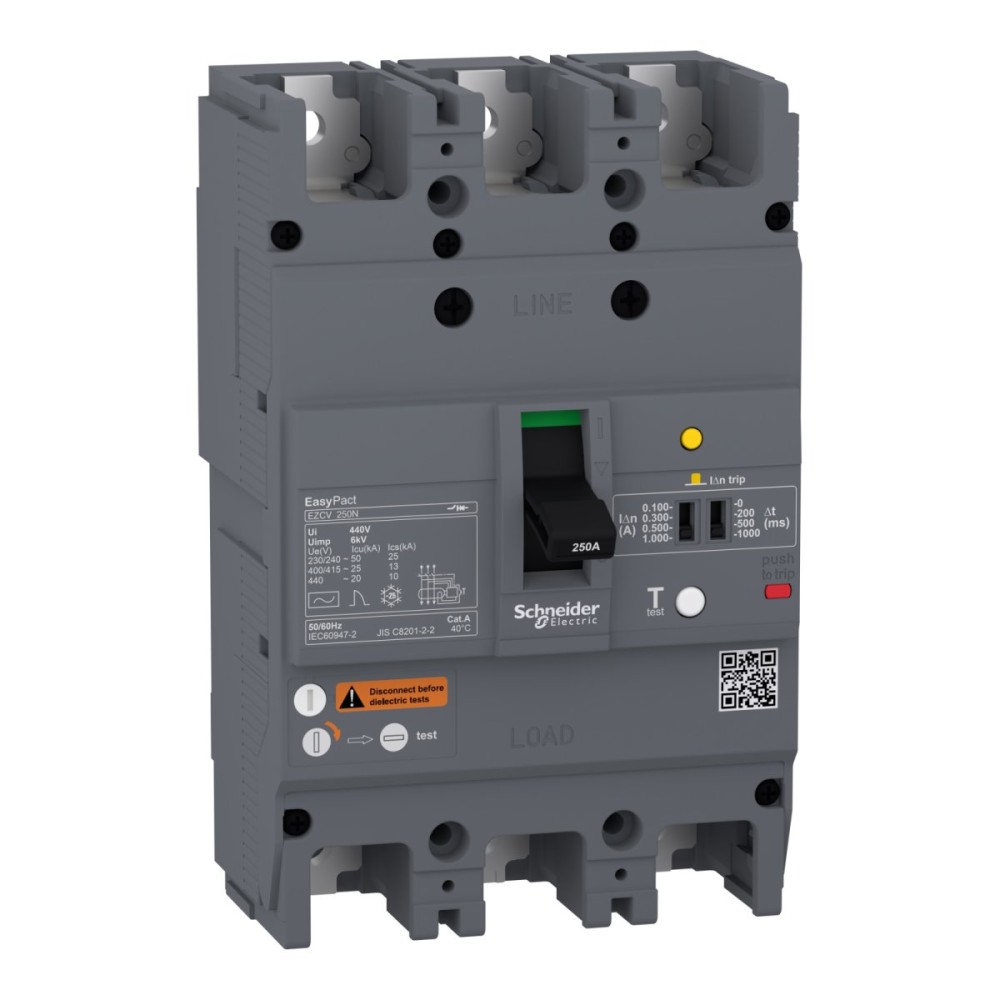 EasyPact EZCV250N 3P 25KA 400/415V 125A