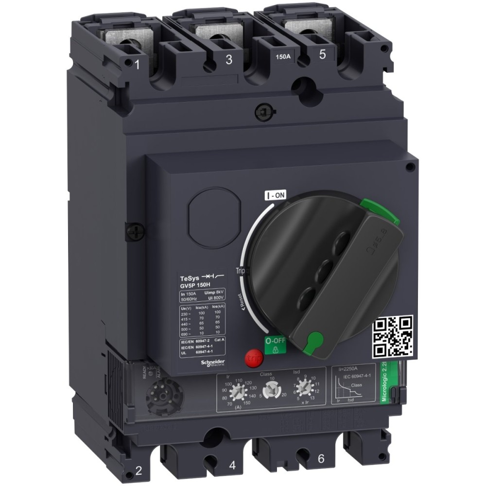 GV5P150H 3P 70kA Motor Circuit Breaker