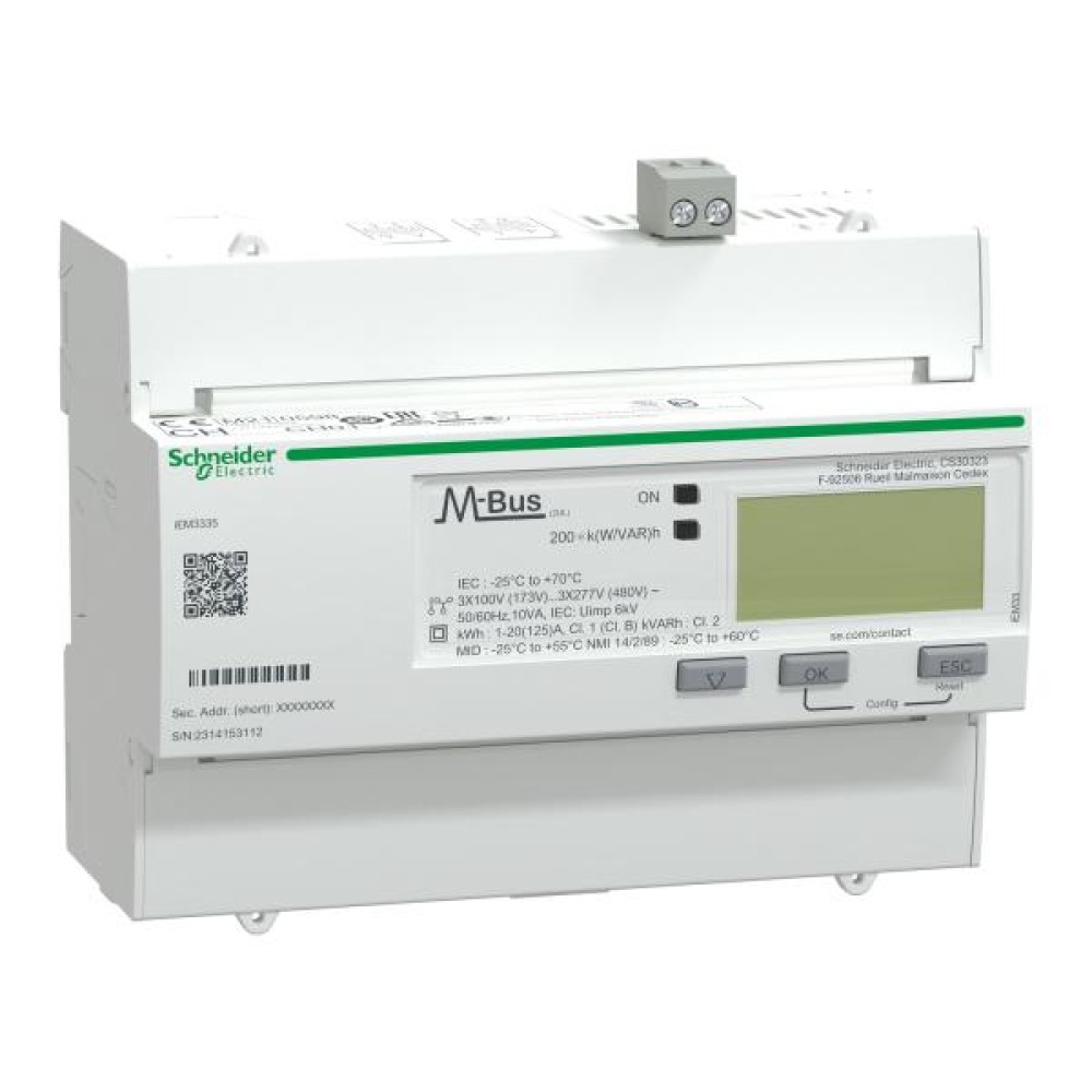 iEM3335 125A Cl 1 MID Energy meter M-Bus