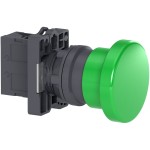 Comp PB plastic green mushr 40mm 1NO