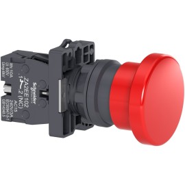 Comp PB plastic red mushr 40mm 1NC