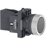 Comp PB plastic black flush push 1NO