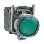 Ill PB metal green flush 250V