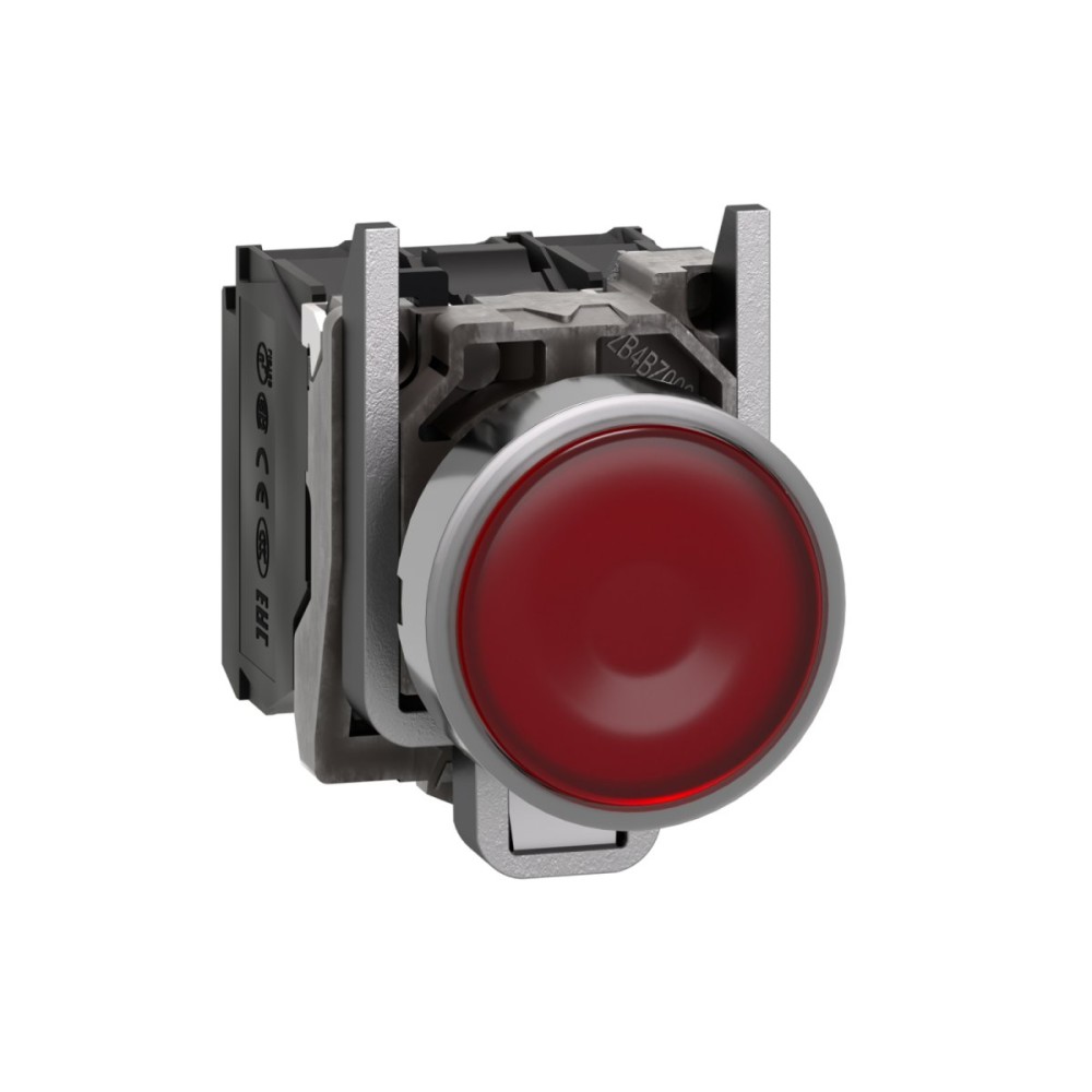 Ill PB metal red flush LED 110 120V