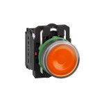 Ill PB plast orange flush LED 24V 2NO